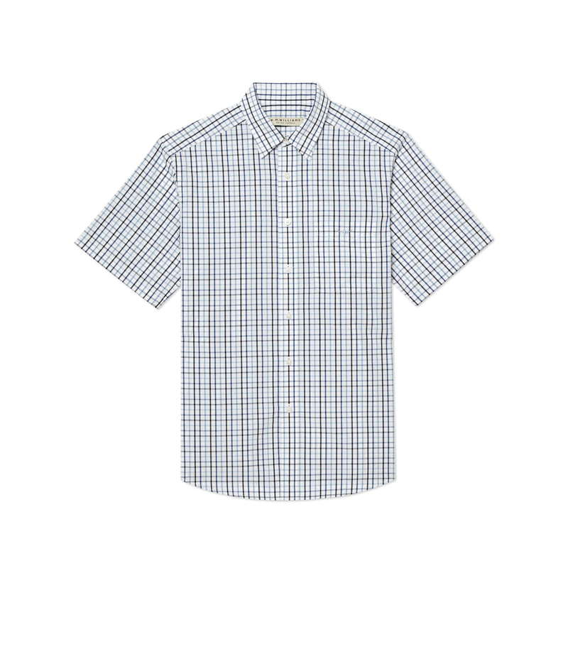 Hervey Shirt - White/Navy/Blue