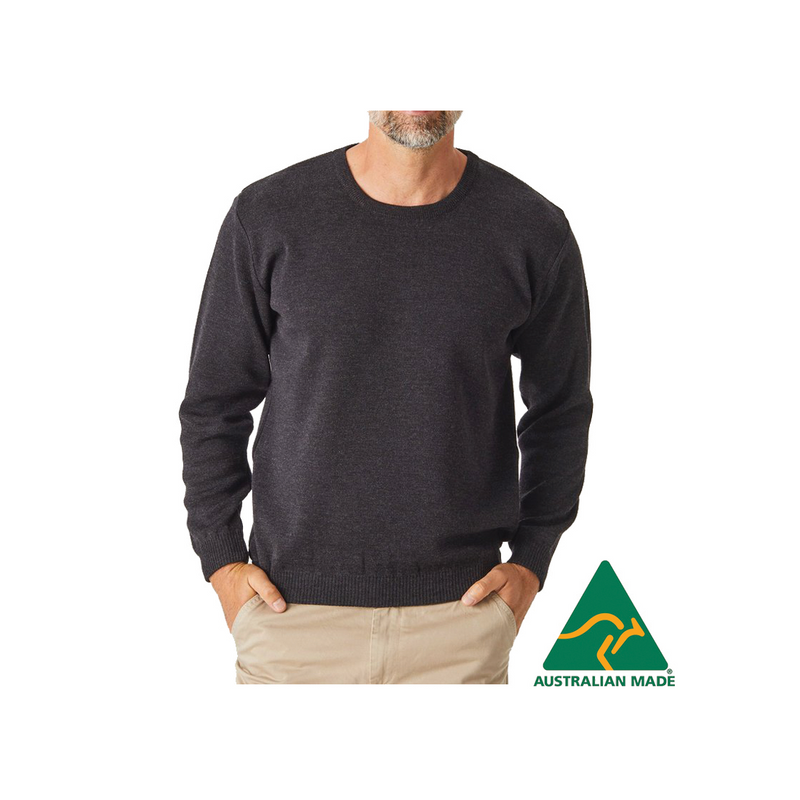 Merino Crew Sweater - Charcoal
