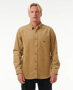 Classic Surf Cord L/S Shirt - Dark Khaki