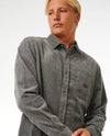 Classic Surf Cord L/S Shirt - Charcoal Grey