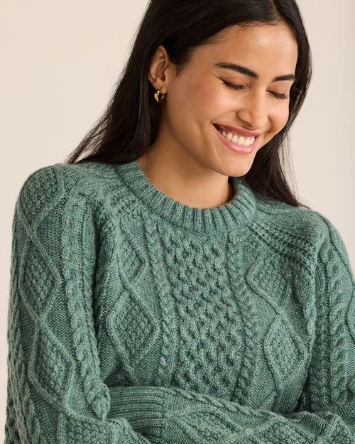 Cropped Fisherman - Dusty Teal Heather