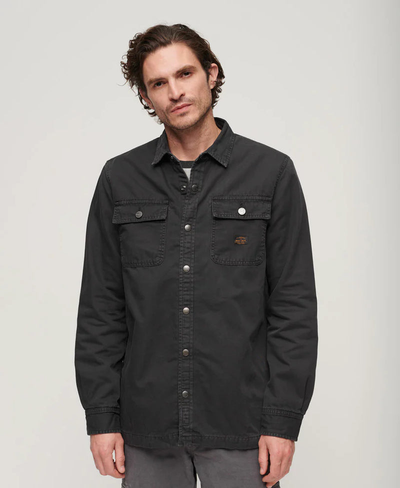 Canvas Workwear Overshirt - Black