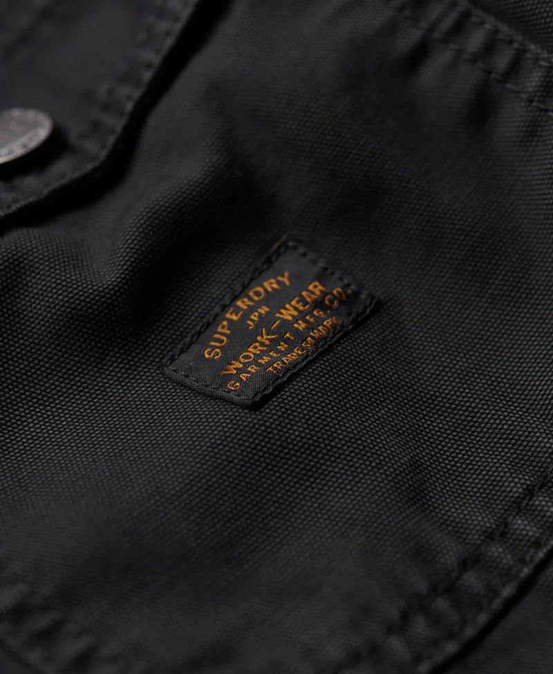 Canvas Workwear Overshirt - Black