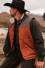 Mckinlay Puffer Vest - Tobacco/Charcoal