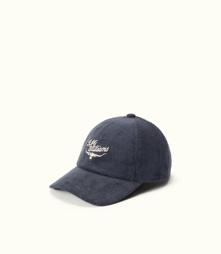 Script Longhorn Cord Cap - Slate