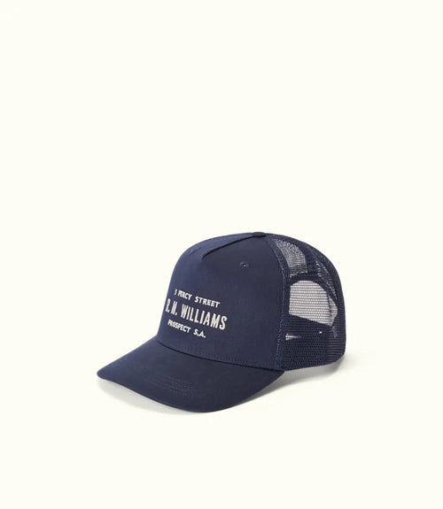 Stencil Trucker Cap - Navy