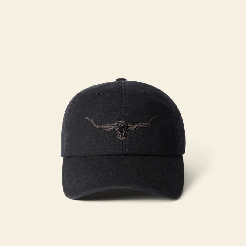 Longhorn Twill Cap - Black Wash