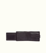 Wallet with coin pocket and tab - Black