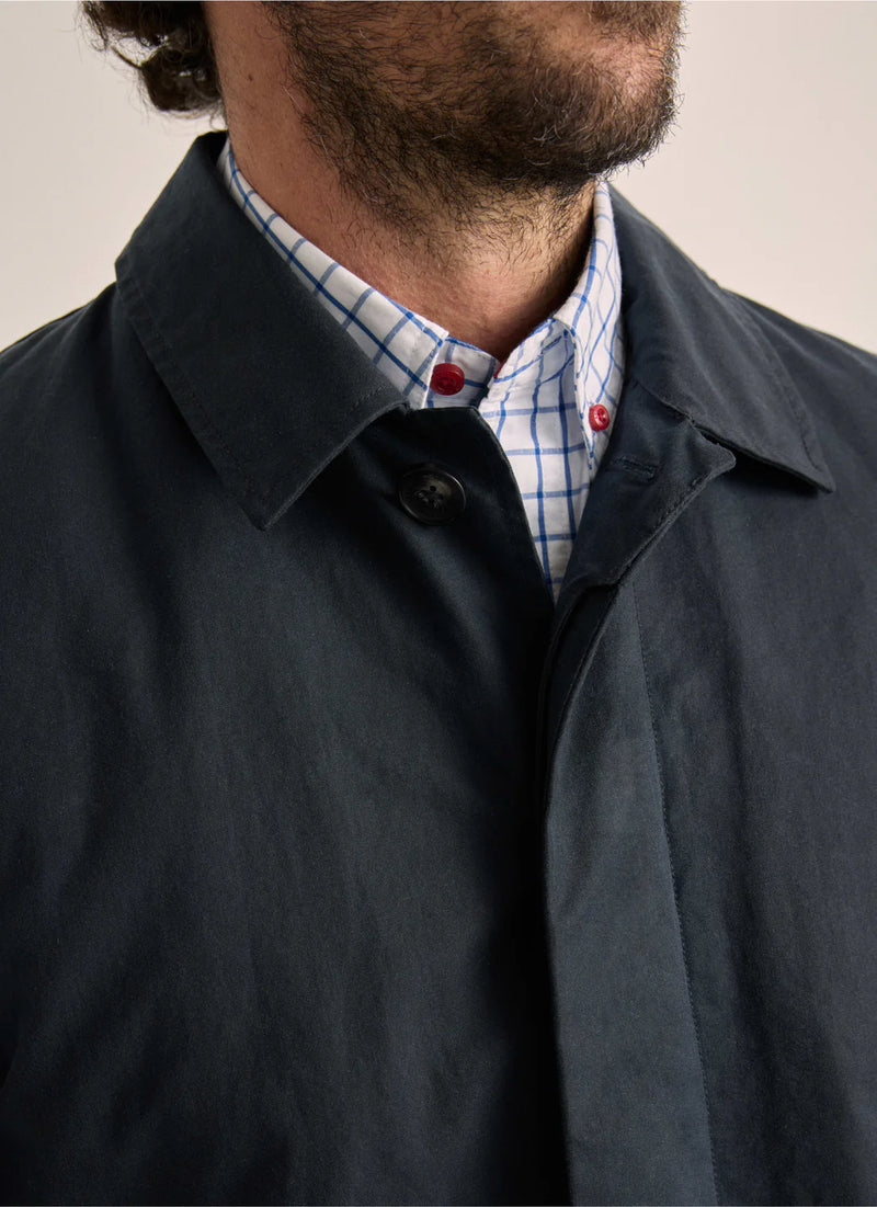 Vintage Wax Mac Coat - Navy