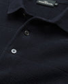 Masons Flat Knit Polo - Midnight