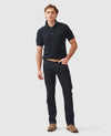 Masons Flat Knit Polo - Midnight