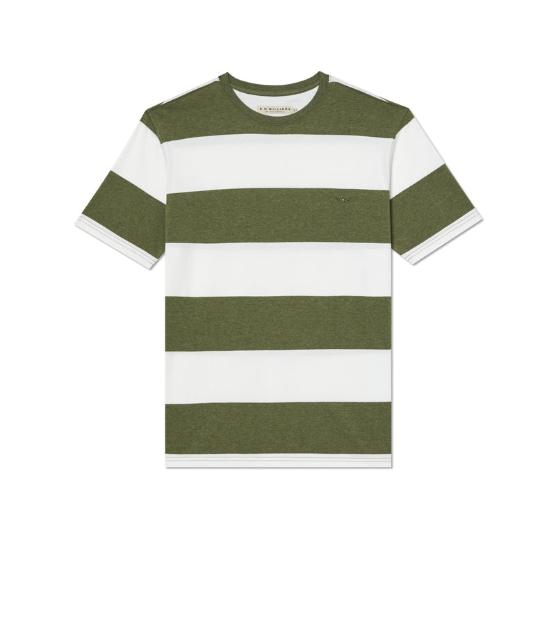 Copley T-Shirt - Olive/White