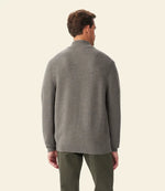 Moresby 1/4 Zip Merino Knit - Taupe