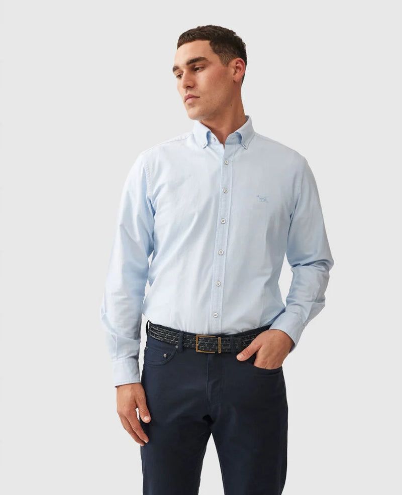 Gunn Oxford LS Shirt - Powder Blue