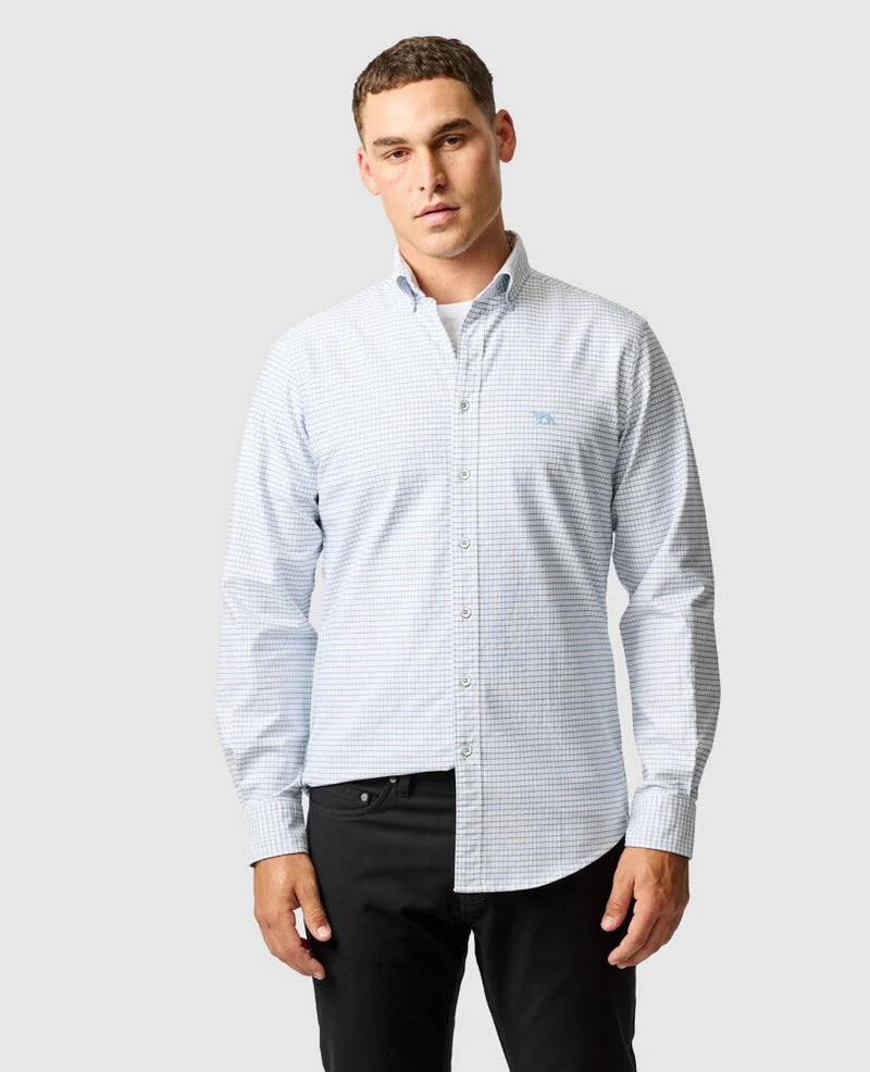Gunn  Check Oxford 5 - Dusk Blue