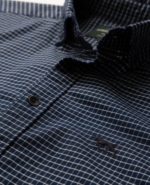 Gunn Check Oxford 5 - Midnight