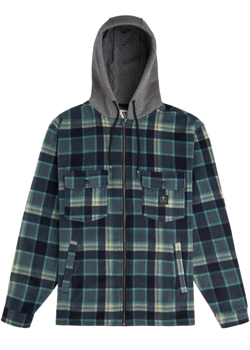 Hermosa Hooded Shirt - Smokey Jade