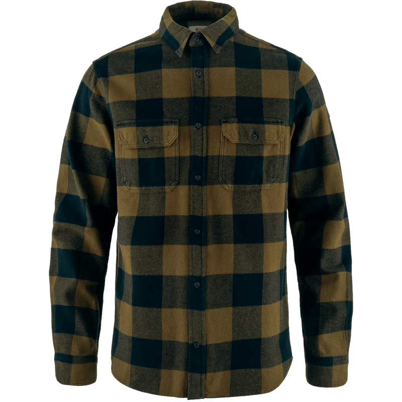 Ovik Heavy Flannel Shirt - Wood Brown