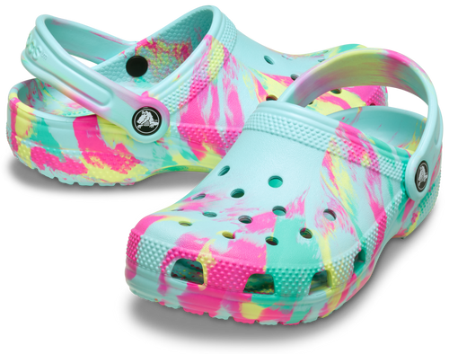 Kids' Classic Marbled Clog - Aquamarine/Multi