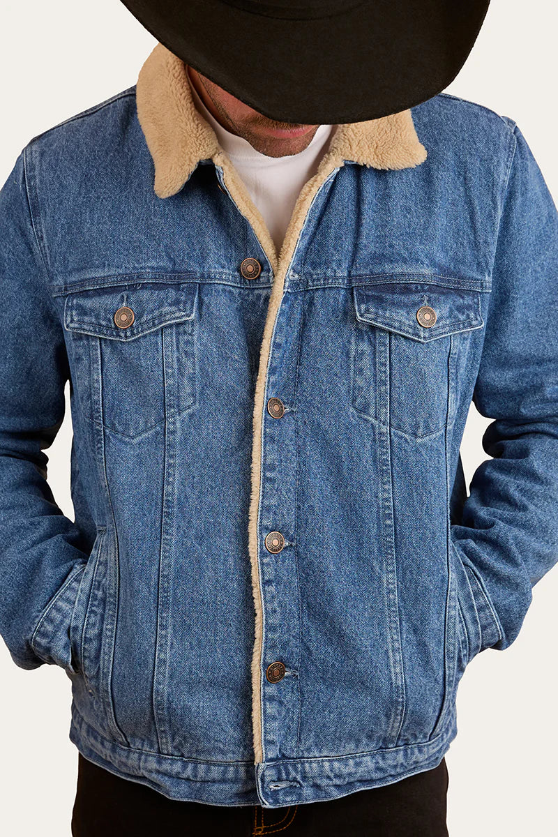 Milawa Mens Jacket - Mid Wash Blue