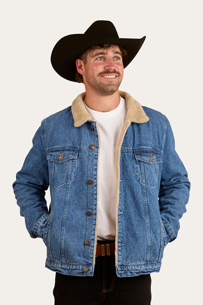 Milawa Mens Jacket - Mid Wash Blue