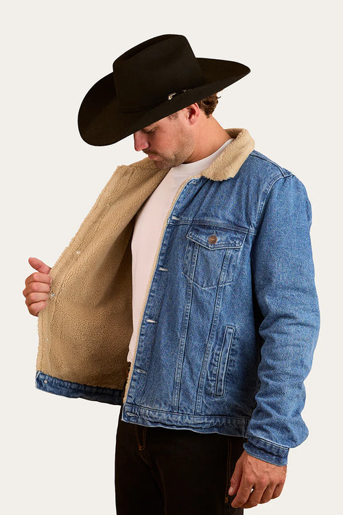 Milawa Mens Jacket - Mid Wash Blue