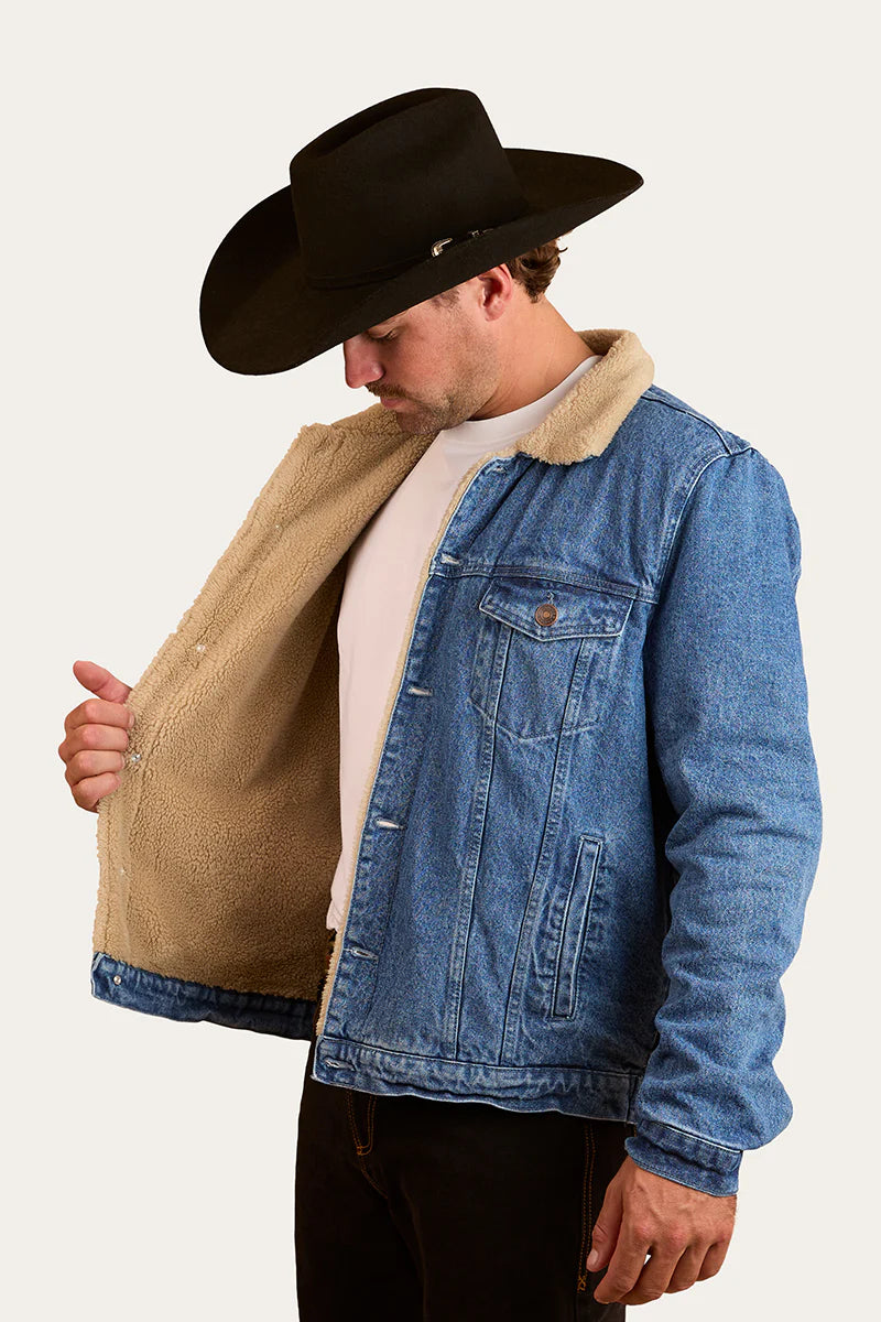 Milawa Mens Jacket - Mid Wash Blue