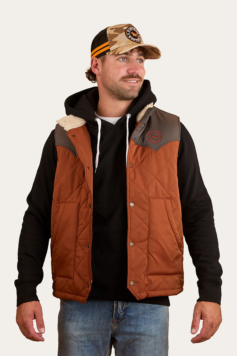 Mckinlay Puffer Vest - Tobacco/Charcoal