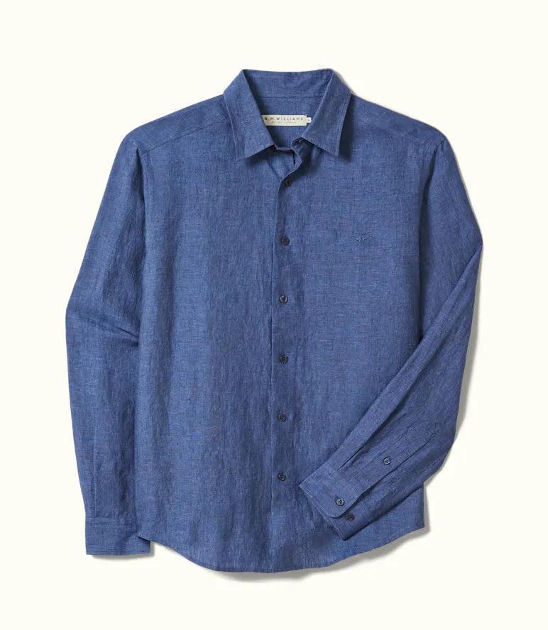 Classic Linen Shirt - Navy