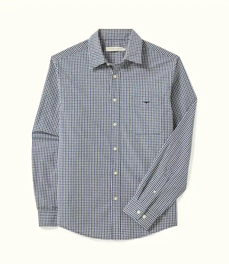 Classic Poplin Check Shirt - Navy/Char
