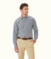 Classic Poplin Check Shirt - Navy/Char