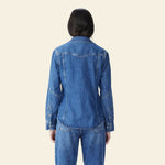 Cloudbuster Denim Shirt - Mid Indigo Wash