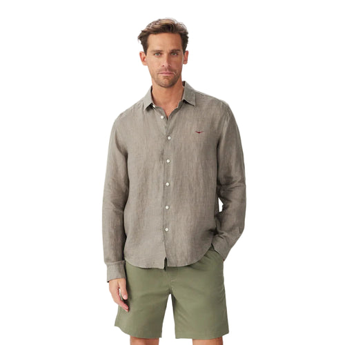 Newman Classic Linen Shirt - Fatigue