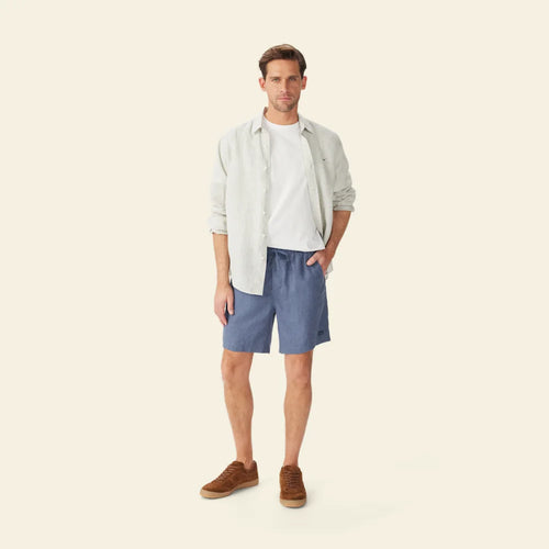 Rugby Linen Short - Blue