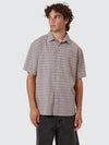 Minimal Thrills Stripe Check S/S Shirt - Smog