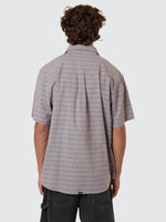 Minimal Thrills Stripe Check S/S Shirt - Smog