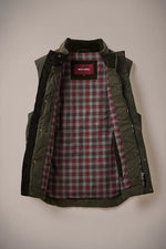 Vintage Wax Padded Vest - Khaki