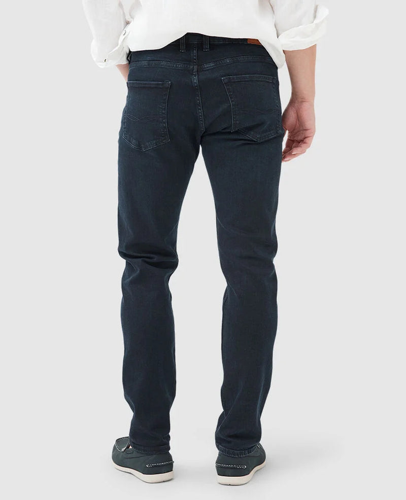 Weston Straight Leg Italian Denim - Blue Black