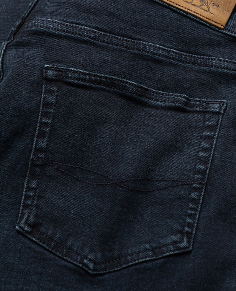 Weston Straight Leg Italian Denim - Blue Black