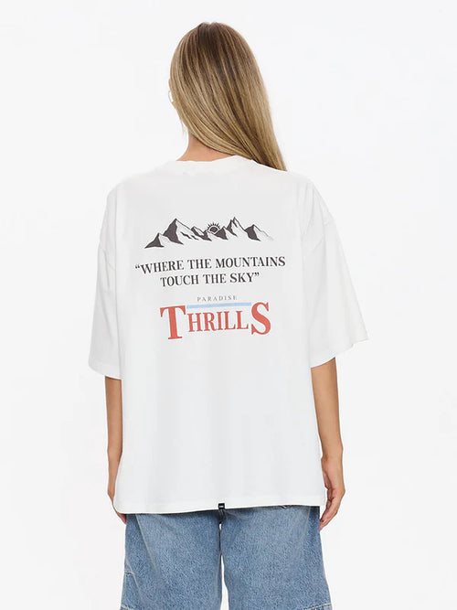 Touch The Sky Oversized Tee - Dirty White
