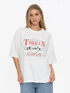 Touch The Sky Oversized Tee - Dirty White