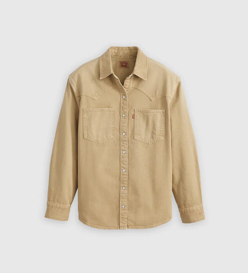 Teodora Western Shirt - Dusty Travertine