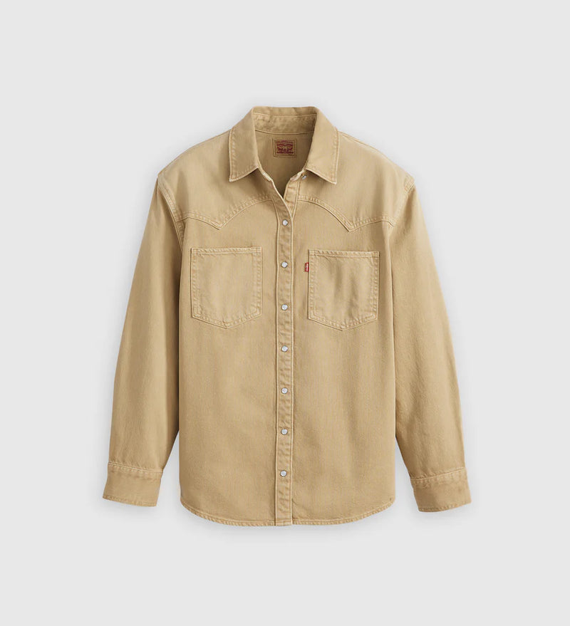 Teodora Western Shirt - Dusty Travertine