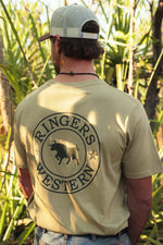 Signature Bull Loose Fit Tee - Pale Olive/Military