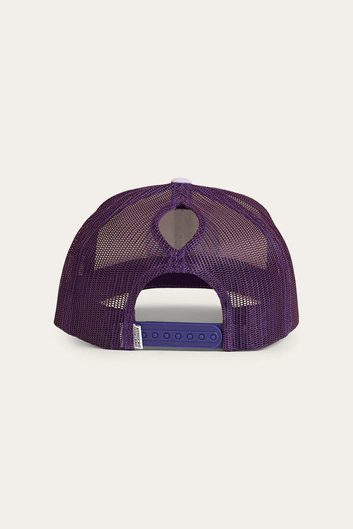 Tara Ponytail Trucker Cap - Off White/Lavender