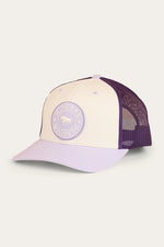 Tara Ponytail Trucker Cap - Off White/Lavender