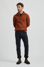 Lambswool Half Zip - Rust