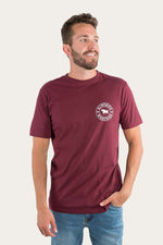 Signature Bull Classic Tee - Burgundy/White