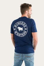 Signature Bull Classic Tee - Navy/White