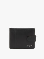 Wallet with coin pocket and tab - Black